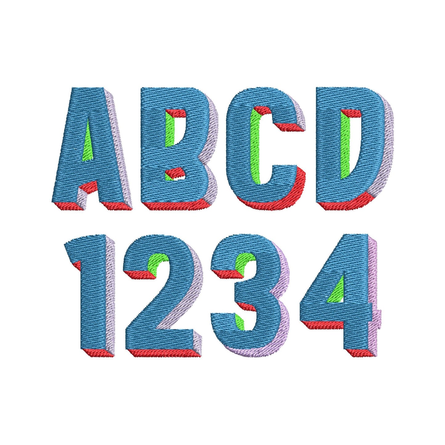 Split Drop Shadow Font