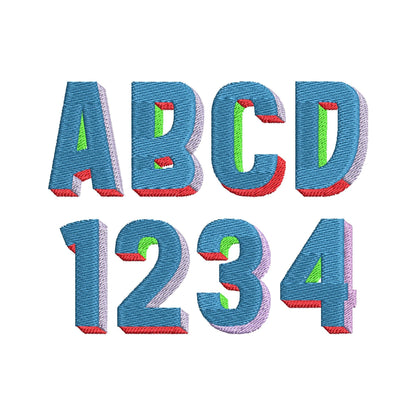 Split Drop Shadow Font