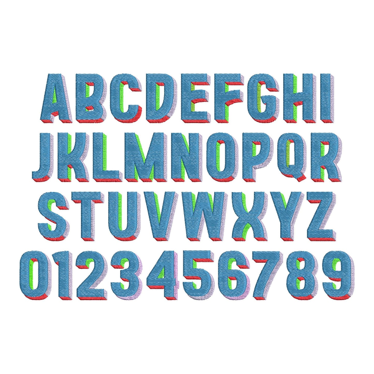 Split Drop Shadow Font