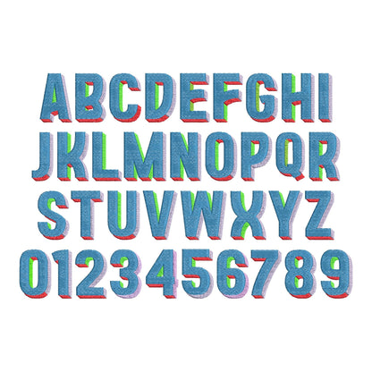 Split Drop Shadow Font