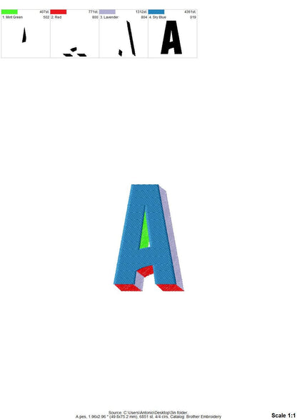 Split Drop Shadow Font
