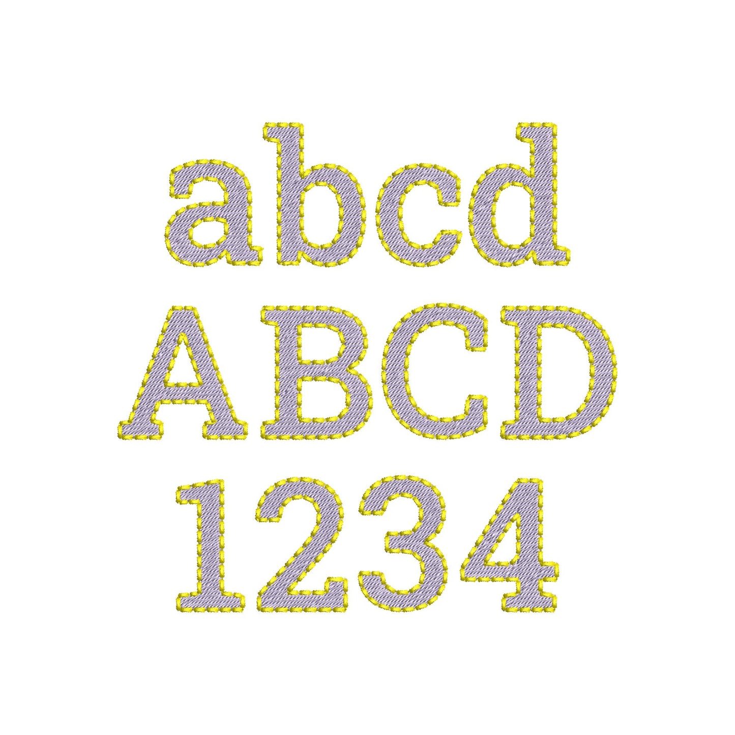 Fill stitch Font Roland