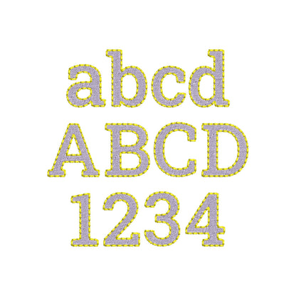 Fill stitch Font Roland