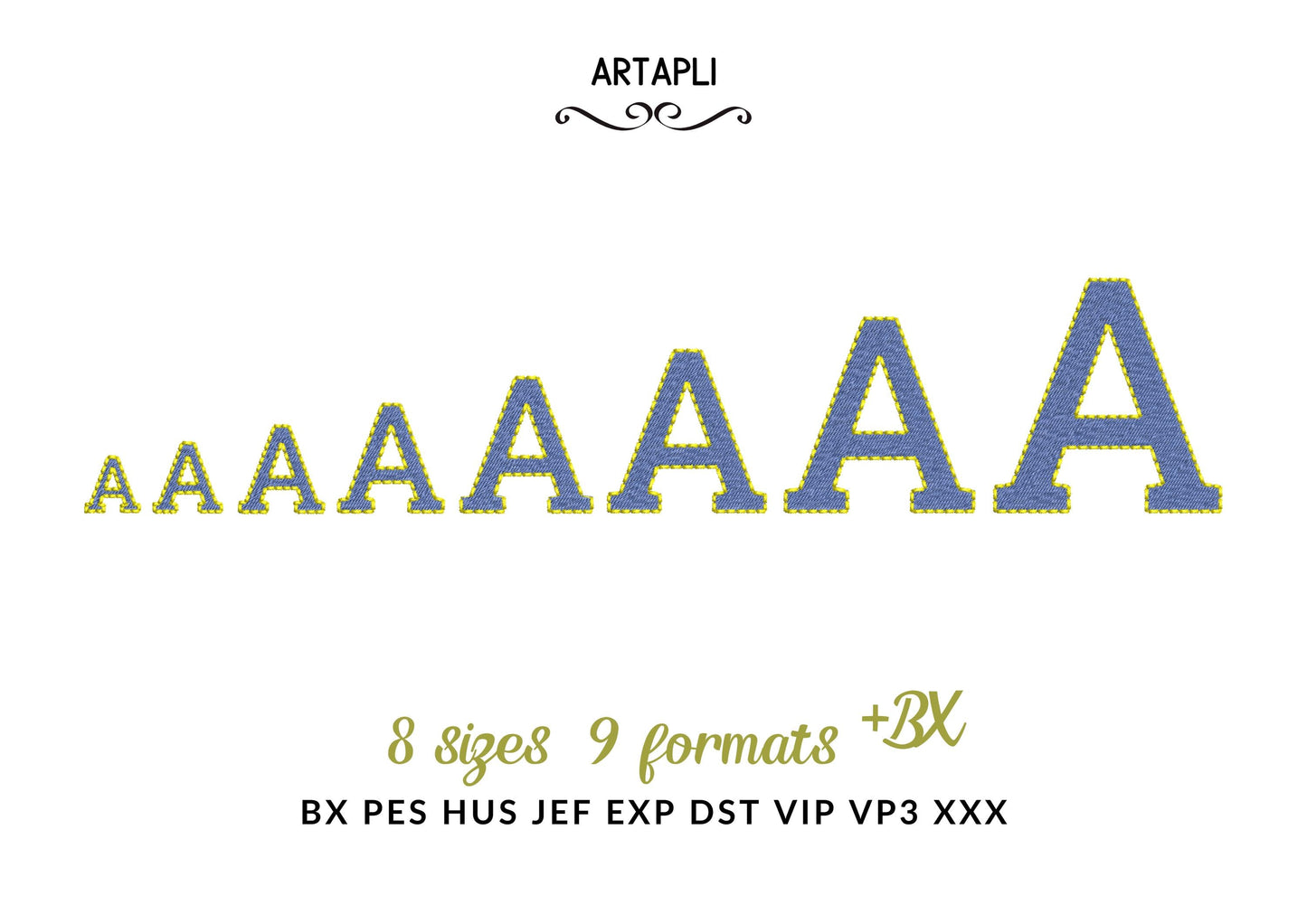 Fill stitch Font Roland