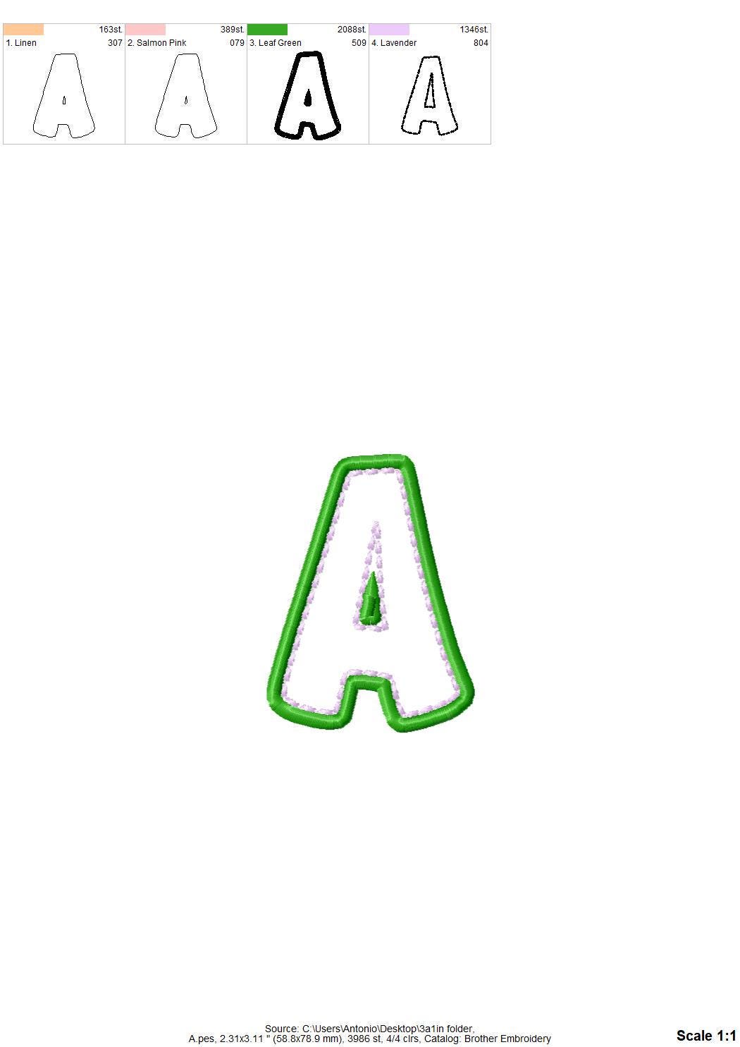 Applique Font Shane Top