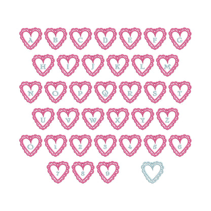Heart Monogram Bag Tag Charm