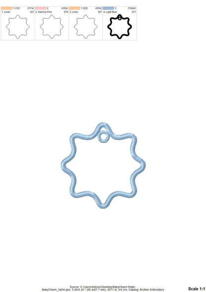Star Bag Tag Charm SET of 2