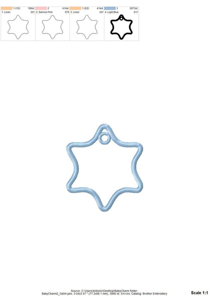 Star Bag Tag Charm SET of 2