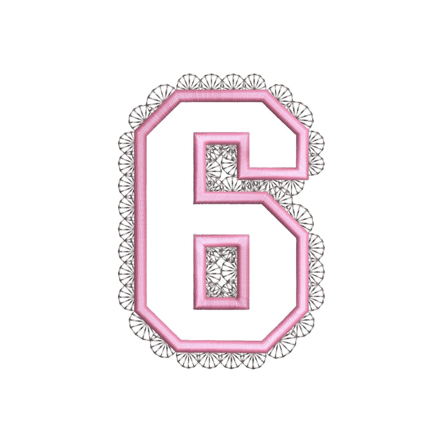 Varsity Lace Birthday Numbers