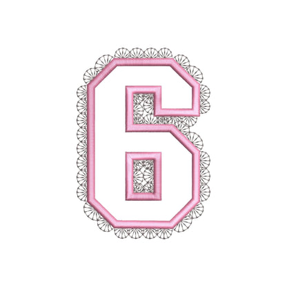 Varsity Lace Birthday Numbers