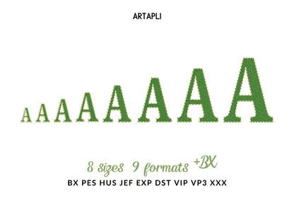 Fill stitch Font Nolan
