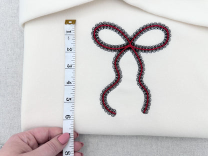 Festive Lace Ribbon Bow