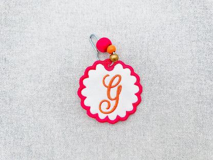 Scalloped Circle Bag Tag Charm