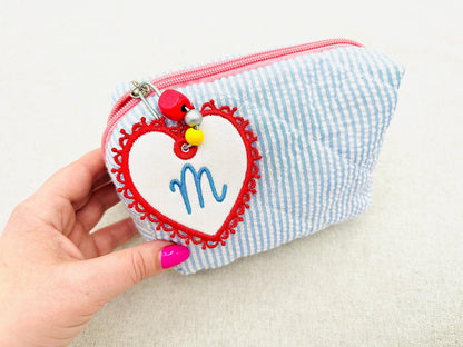 FSL Lace Heart Bag Tag Charm