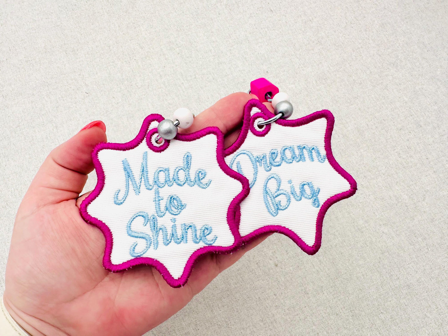 Star Bag Tag Charm SET of 2