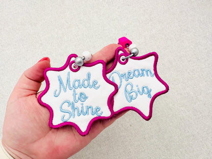 Star Bag Tag Charm SET of 2