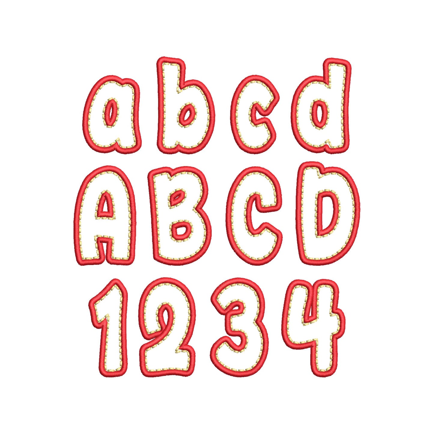 Applique Font Meadow Pop