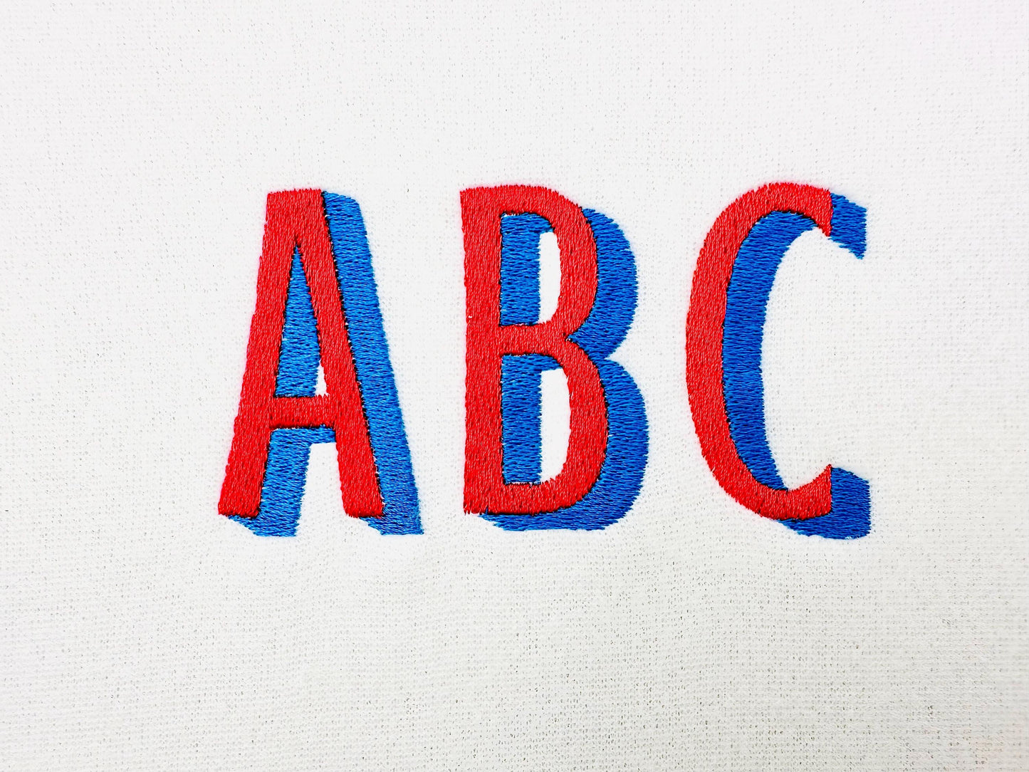 Shadow Font Creek machine embroidery designs shadowed fill stitch monogram sport block narrow alphabet