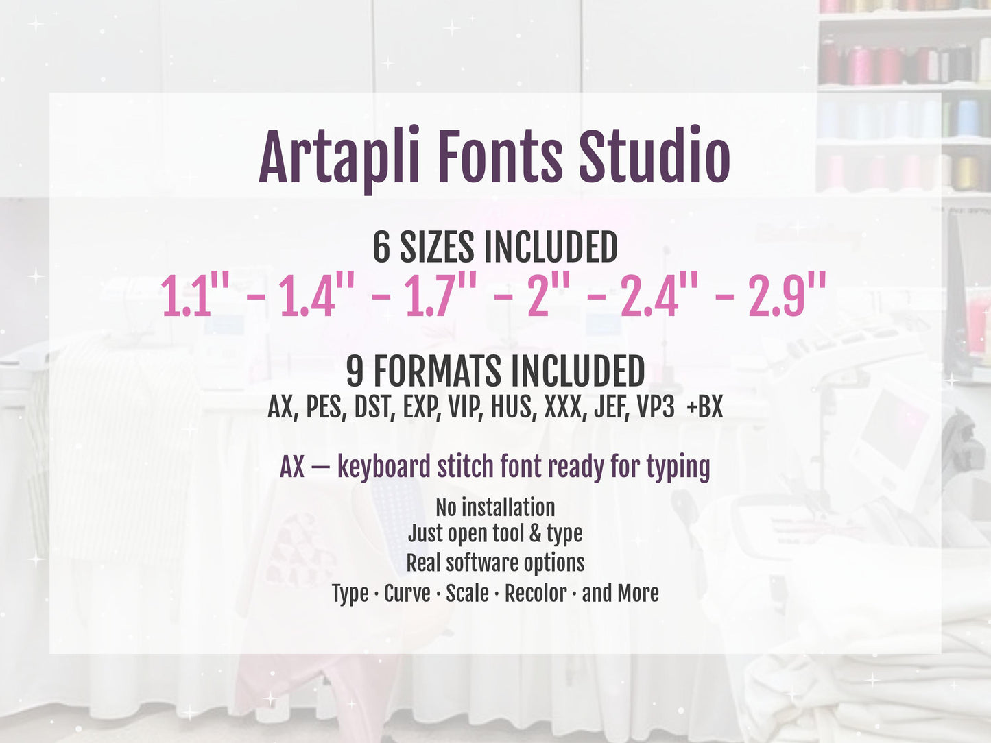 Fill stitch Font Tiffany