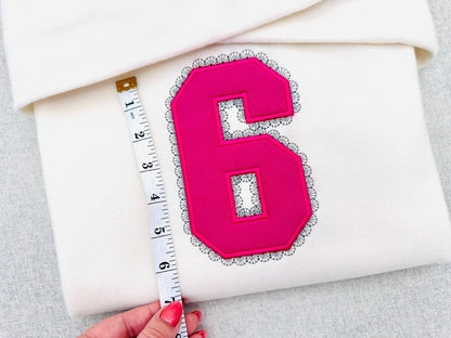 Varsity Lace Birthday Numbers