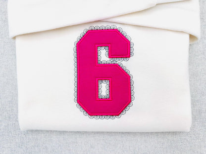 Varsity Lace Birthday Numbers