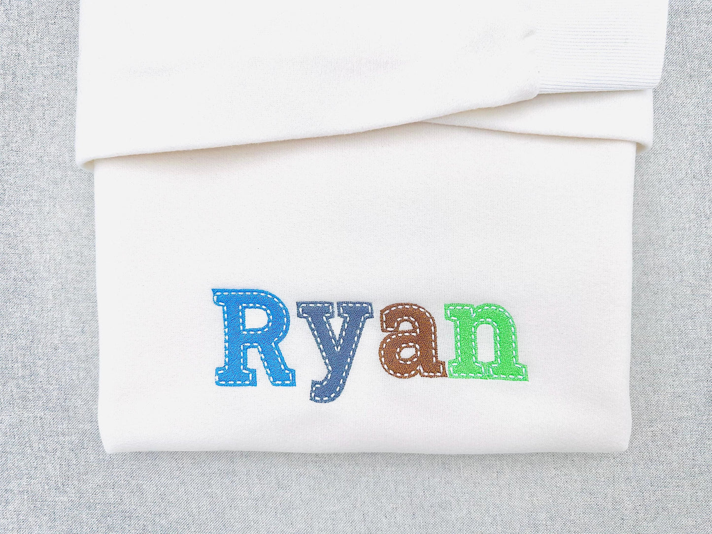 Fill stitch Font Rowan