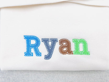 Fill stitch Font Rowan