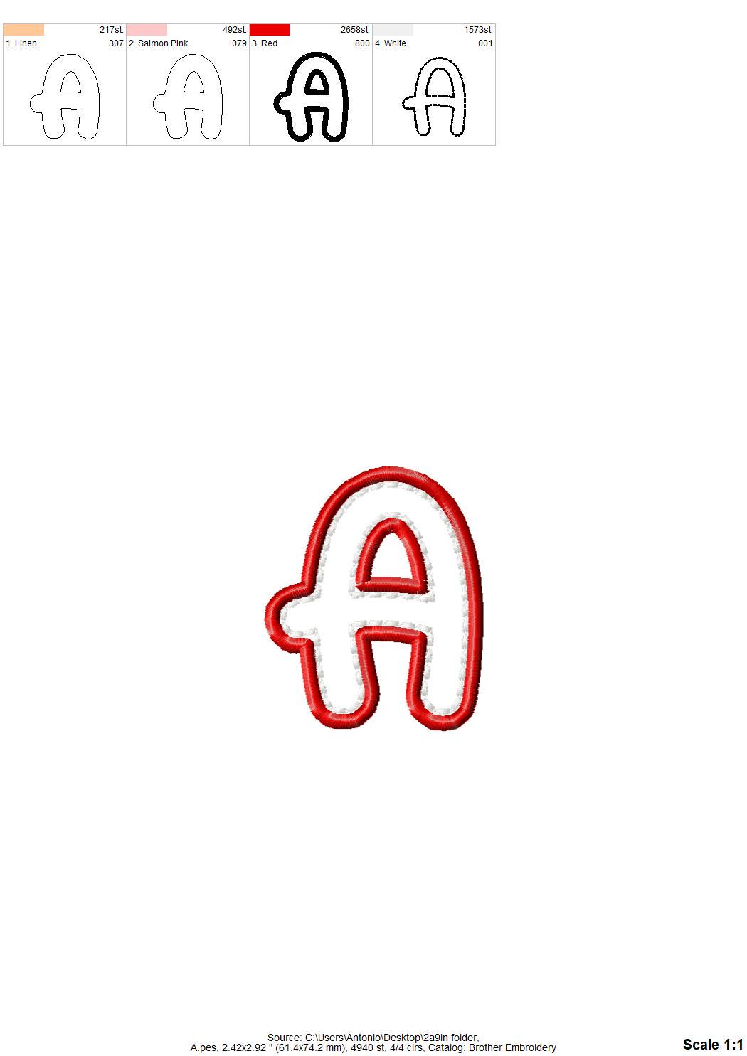 Applique Font Molly