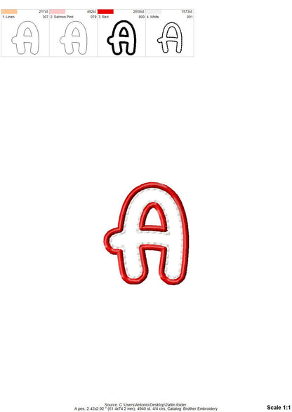 Applique Font Molly