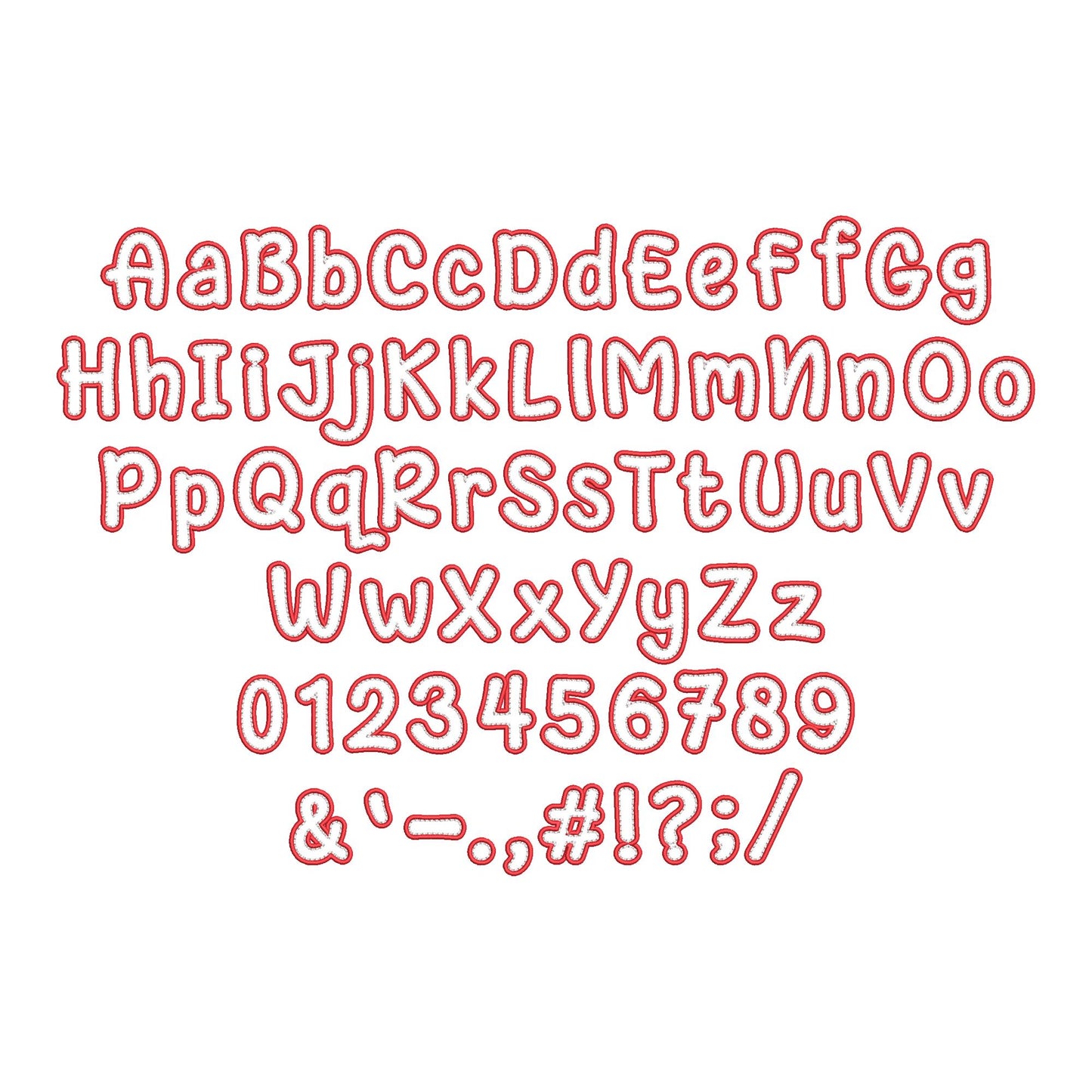 Applique Font Molly