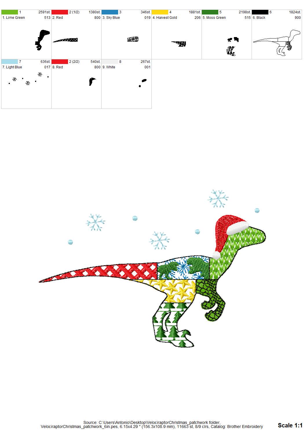 Christmas Velociraptor Dinosaur