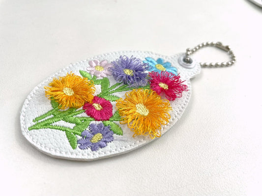 Floral Bouquet Bag Charm