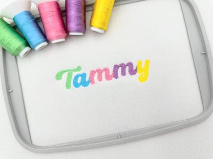 Fill Stitch Script Font