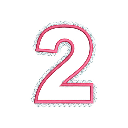 Girly Lace Birthday Numbers