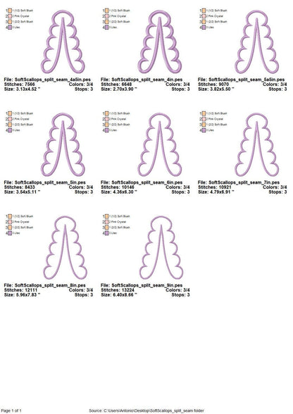 Soft Scalloped Split Side Seam