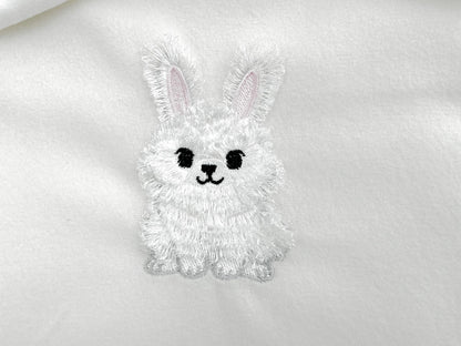Little Bunny fluffy fur kids fringed design in the hoop pet animal Machine Embroidery designs Easter Bunny baby