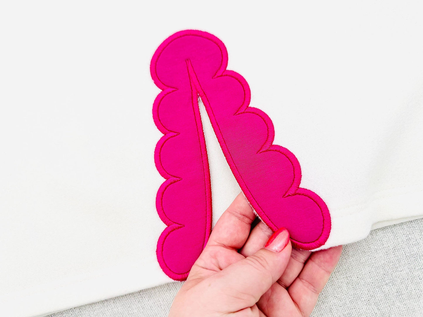 Soft Scalloped Split Side Seam