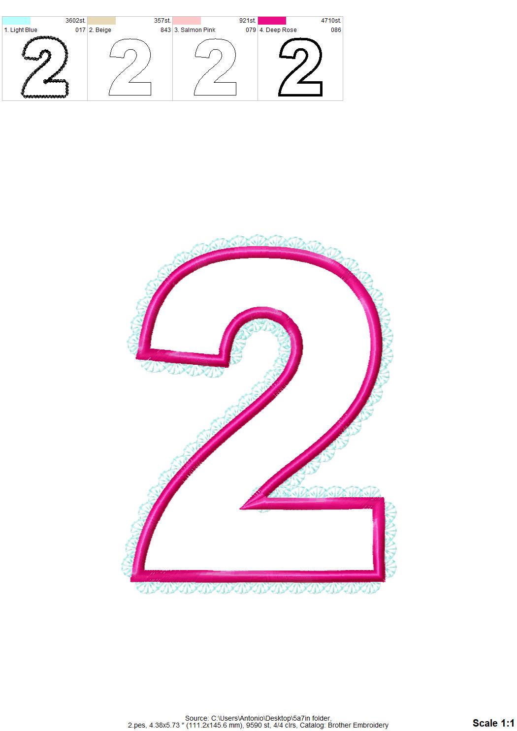 Girly Lace Birthday Numbers