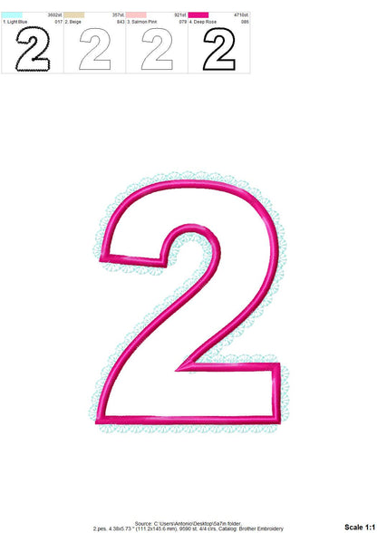 Girly Lace Birthday Numbers