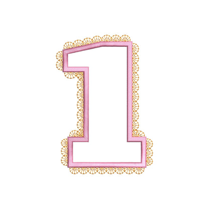 Ultra Bold Birthday Numbers with Lace