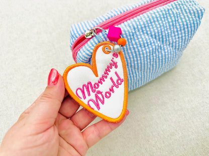 Lovely Heart Bag Tag Charm