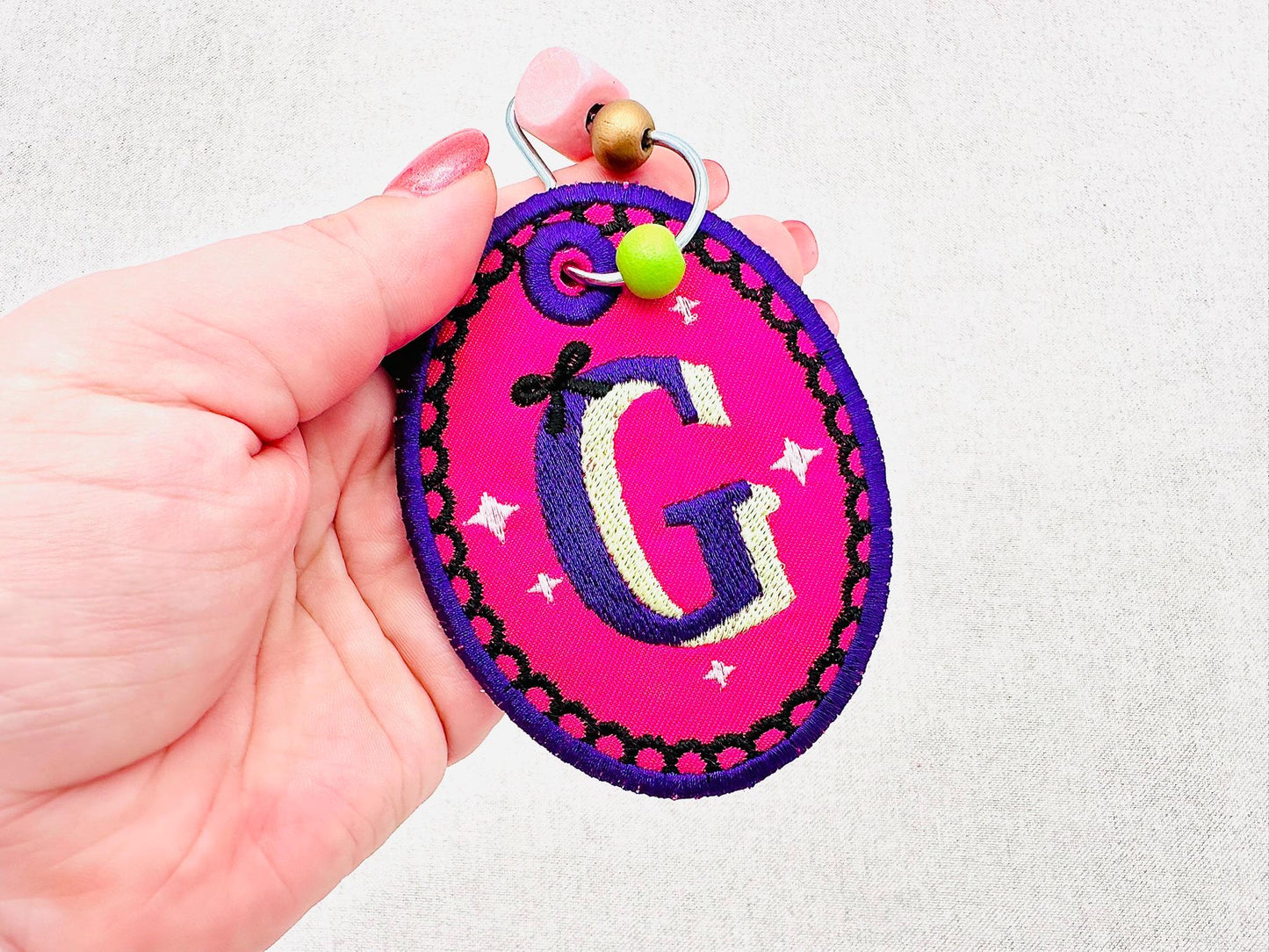 Halloween Monogram Bag Tag Charm