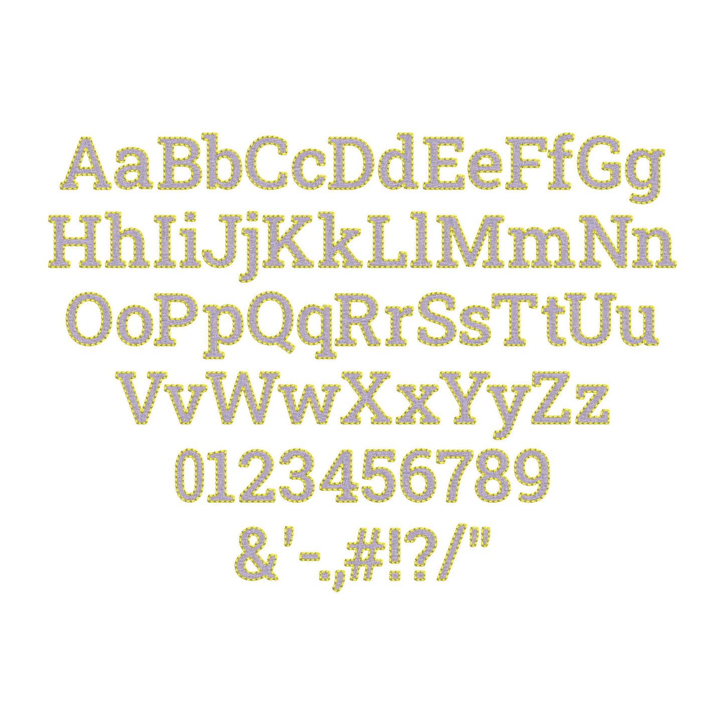 Fill stitch Font Roland