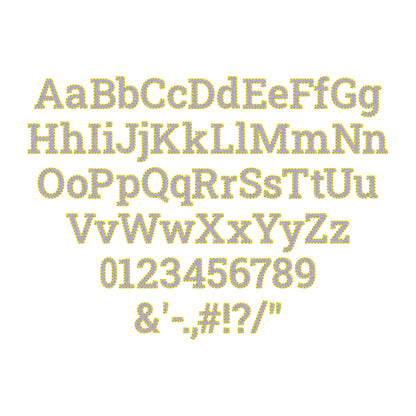 Fill stitch Font Roland