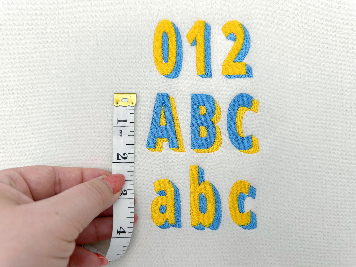 Shadow Font Fill Stitch