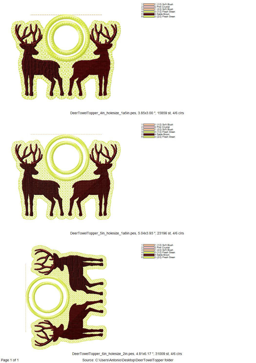 Buck Deer Towel Topper