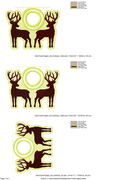 Buck Deer Towel Topper