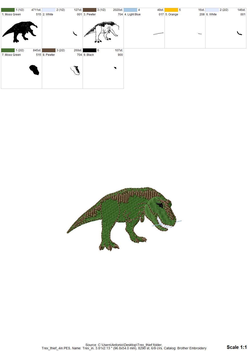 Naughty Playing Trex Dinosaur