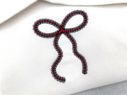 Festive Lace Ribbon Bow