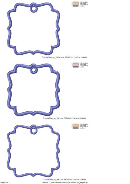 Country Club Bag Tag Charm Set